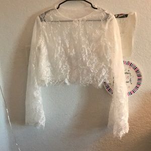 Lacey crop top shirt